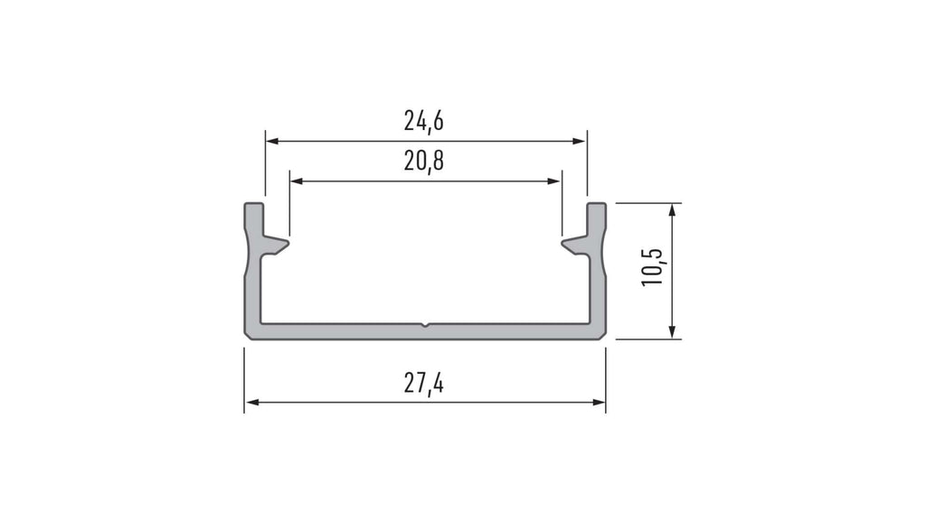 Profil DUAL czarny anod.1m