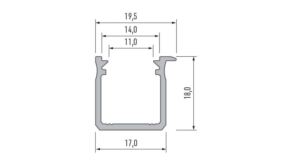 Profil J inox anodowany 1 m