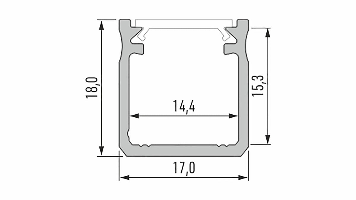 Profil Y nawierzch INOX anod 1m