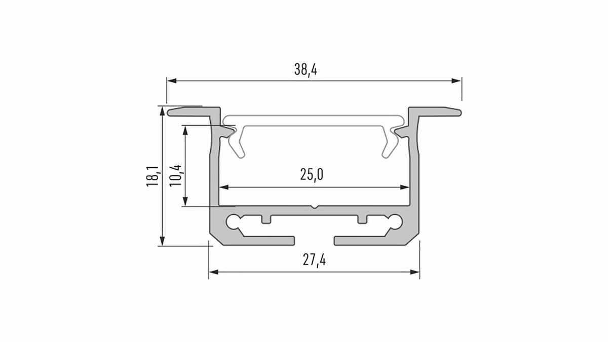 Profil arch inSILEDA czarny lakierowa 3m