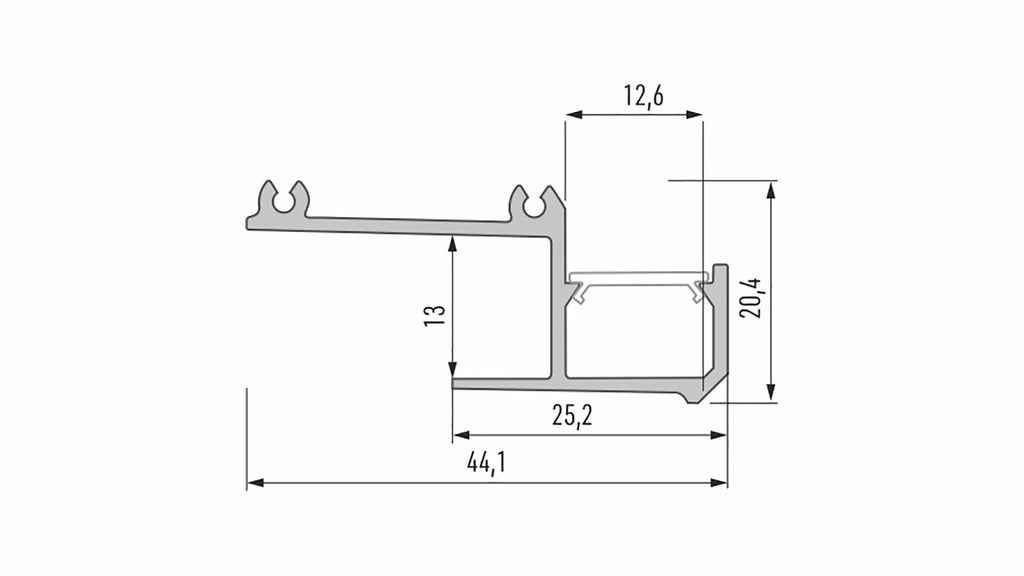 Profil IPA12 czarny lakierowany 3 m