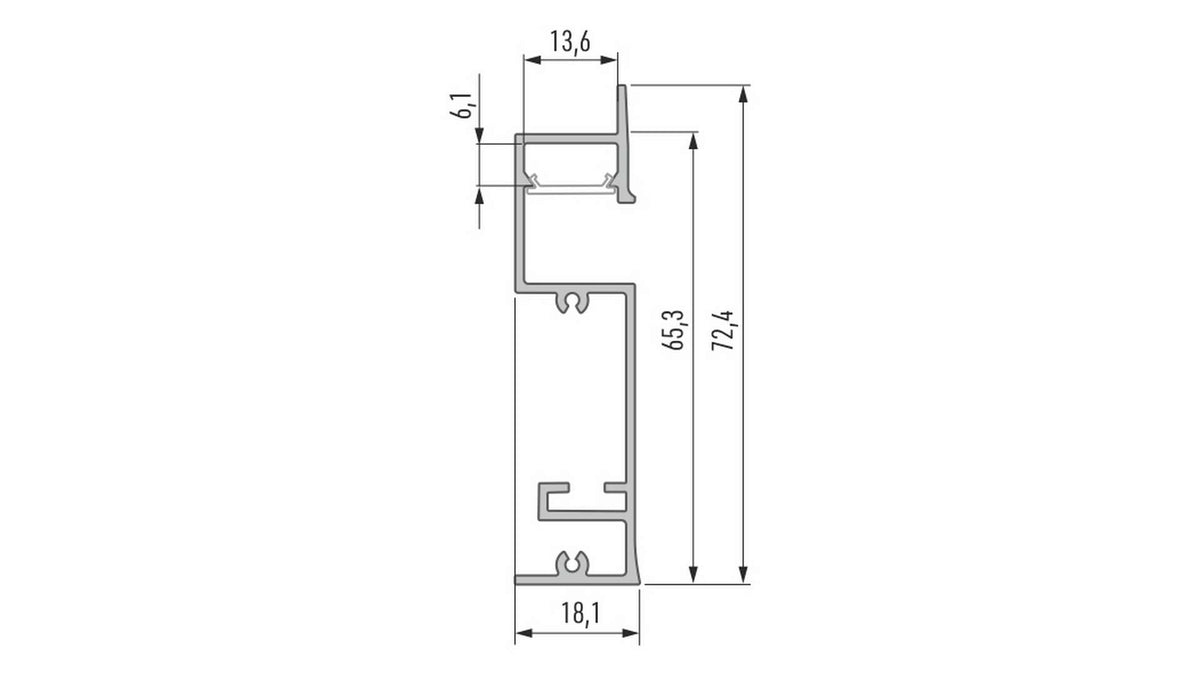 Profil arch FLARO biały lakierowany 3m