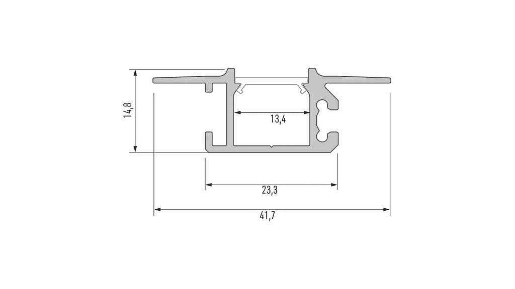 Profil MONO czarny lakierowany 3 m