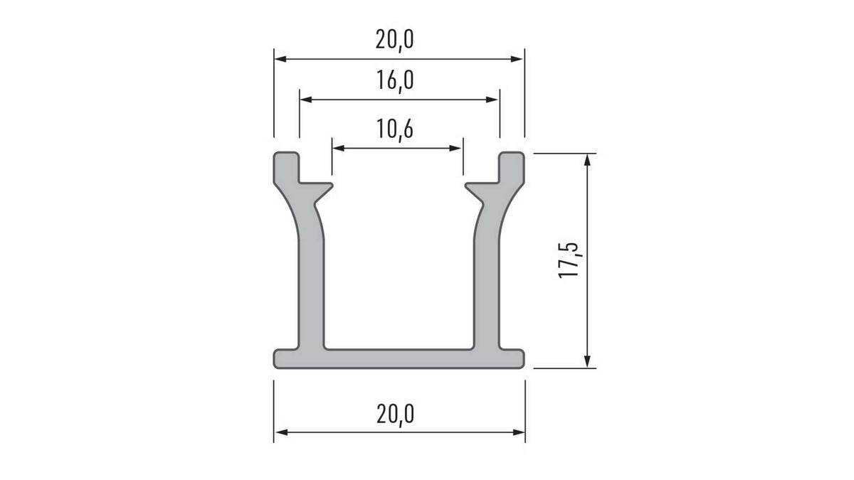 Profil RUNO czarny lakierowany 3 m