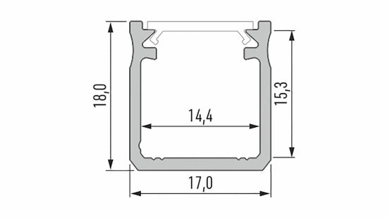 Profil LED LUMINES typ Y RAL1923 mat. 2,02 m