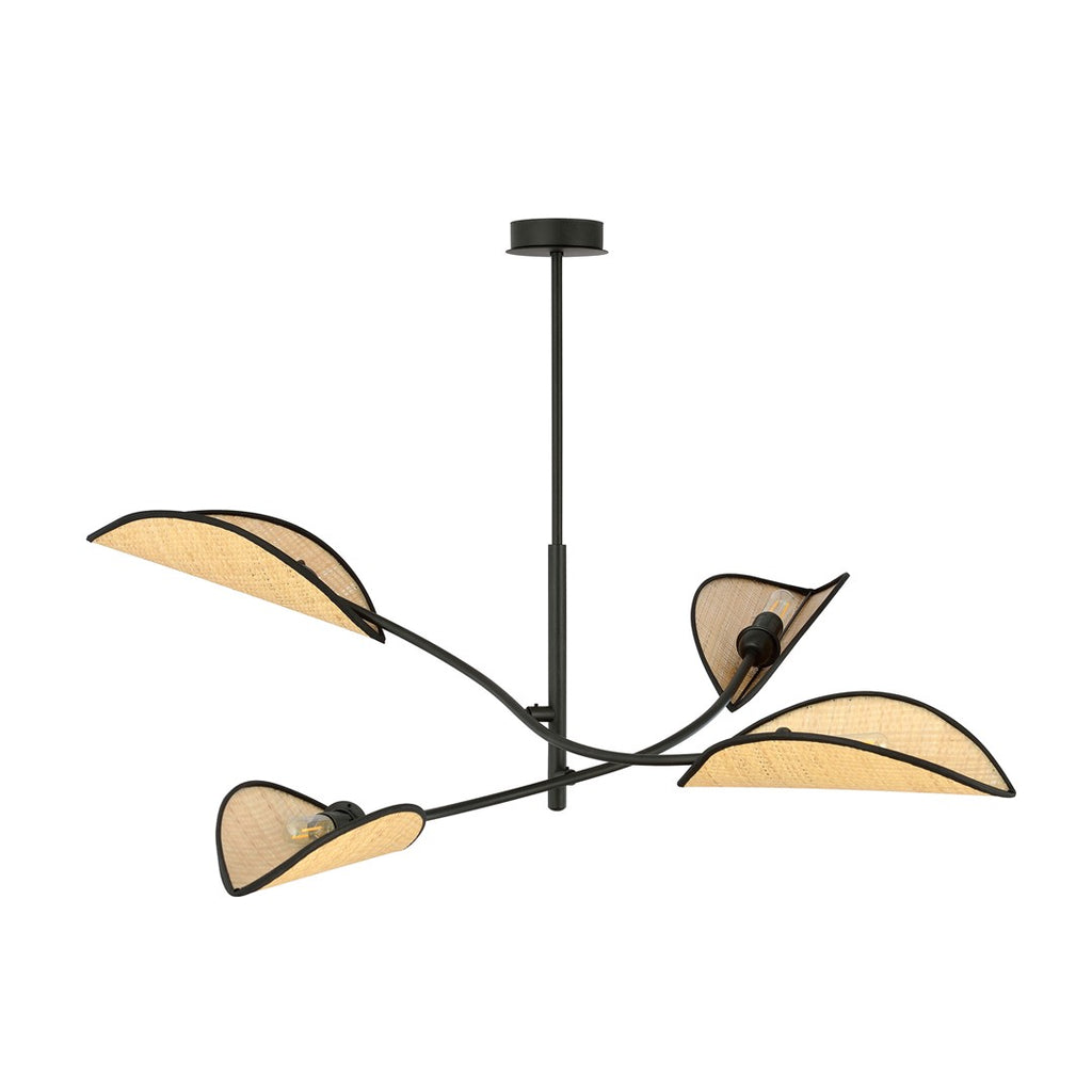LOTUS 4 BLACK/RATTAN