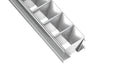 Raster DOUBLE srebrny 1m