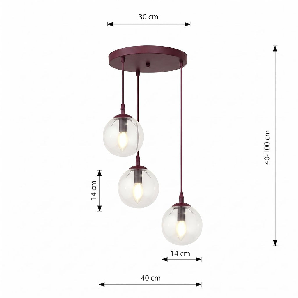 COSMO 3PREM BURGUNDY TRANSPARENT