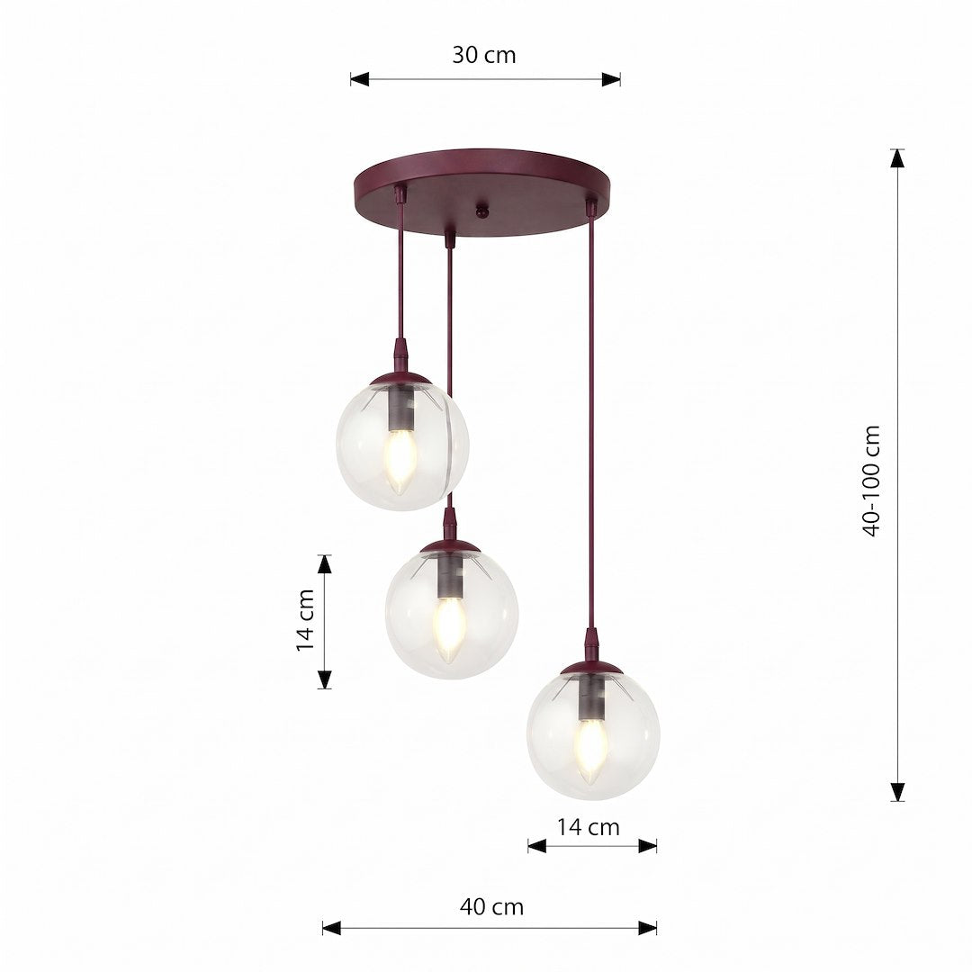 COSMO 3PREM BURGUNDY TRANSPARENT