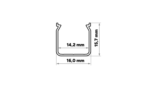 Profil TEKKNI+ typ HELSE+ srebrny anodowany 1 m