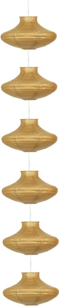 GRIFF - zwis /6 papierowy śr.25 cappucino e-14 6x40W