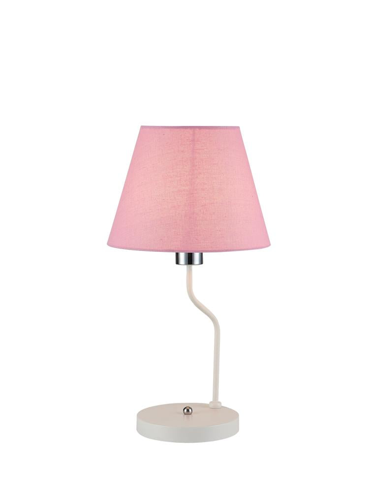 lampa stołowa york 1 biały różowy