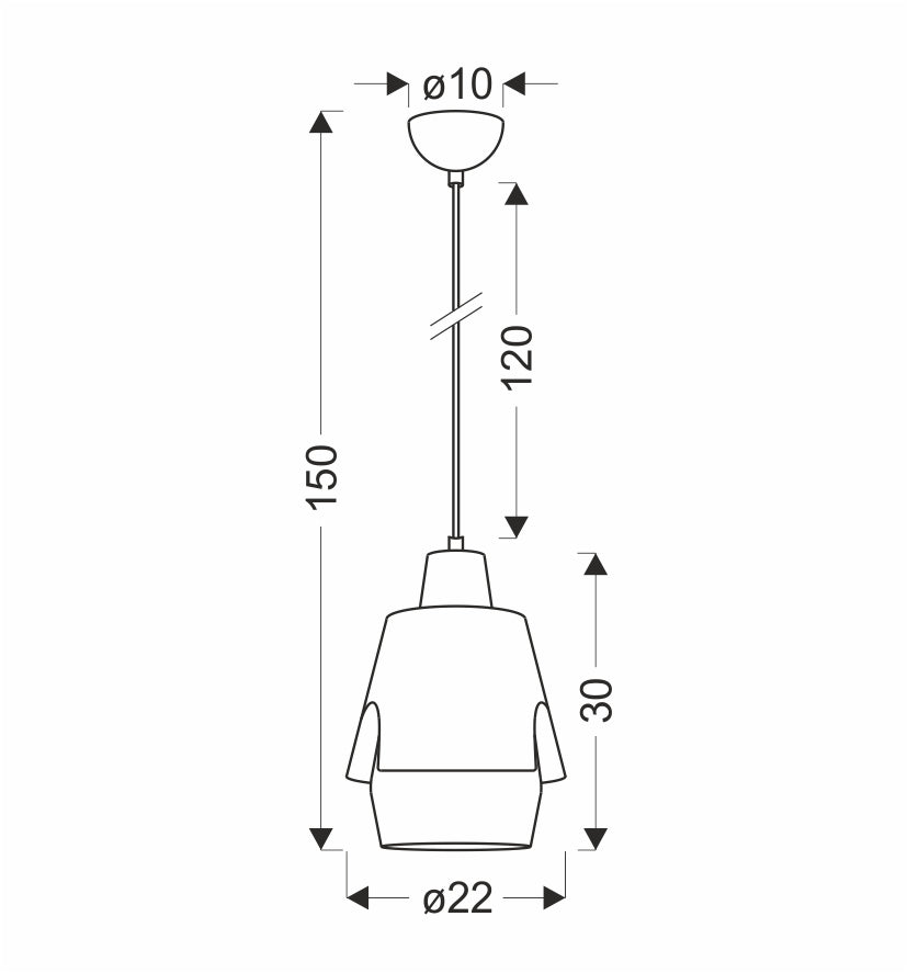 lampa wisząca falun 1 żółty