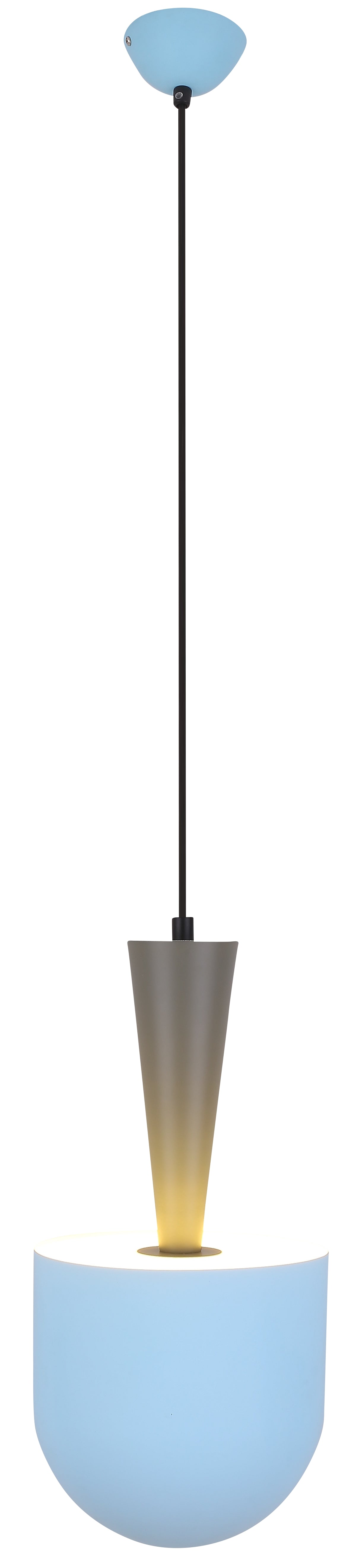 lampa wisząca visby 1 niebieski szary
