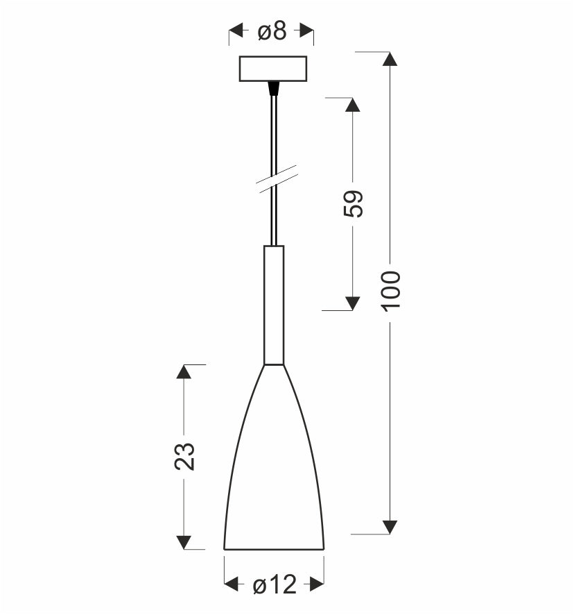 lampa wisząca flen ii 1 szary