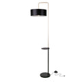 IMPACT lampa podłogowa czarny+złoty matowy 1x40W E27 abażur czarny