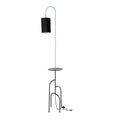 RAVELLO lampa podłogowa czarny+zielony 1x40W E14 abażur czarny