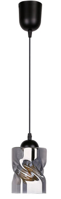 Felis lampa wisząca czarny 1x60W E27 klosz dymiony