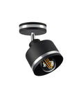 Wama lampa kinkiet czarny 1x40W E27 klosz czarny+srebrny