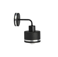 Wama lampa kinkiet czarny 1x40W E27 klosz czarny+srebrny