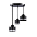Wama lampa wisząca czarny 3x40W E27 klosz czarny+srebrny