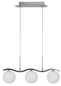 Ramon lampa wisząca chromowy 3x40W G9 klosz biały