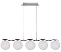 Ramon lampa wisząca chromowy 5x40W G9 klosz biały