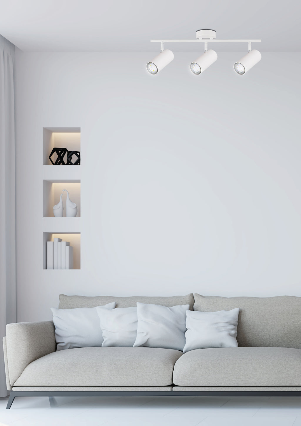Colly lampa sufitowa biały 3x15W GU10 klosz biały