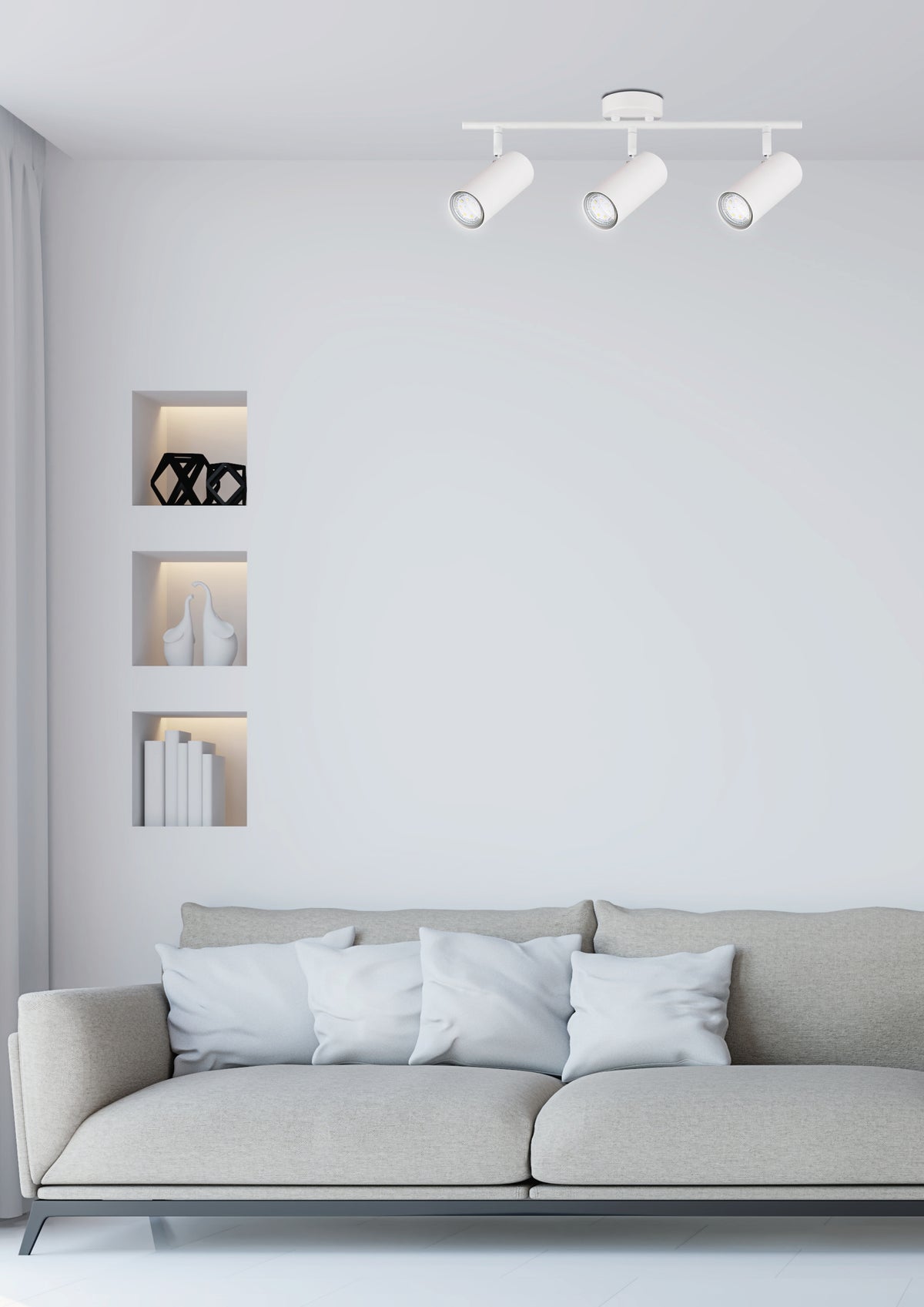 Colly lampa sufitowa biały 3x15W GU10 klosz biały