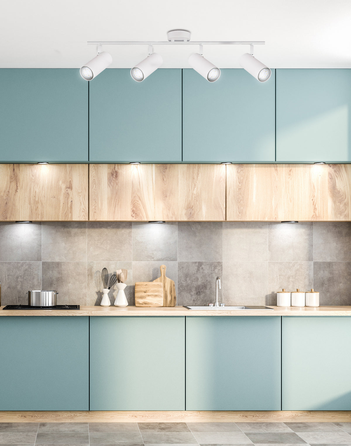 Colly lampa sufitowa biały 4x15W GU10 klosz biały