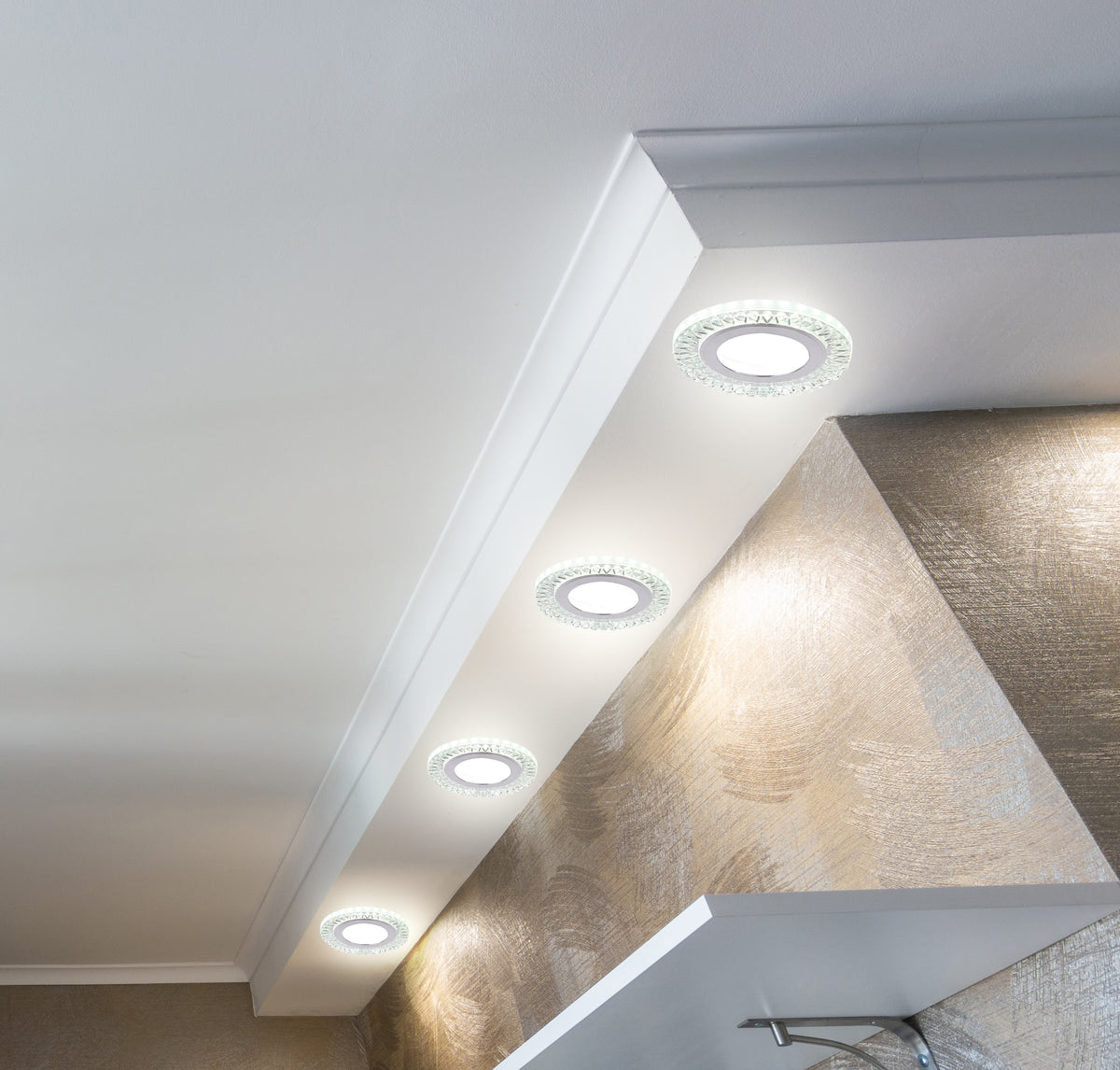 SSP-28 AL/TR lampa stropowa srebrny 2x5W LED 6500k klosz bezbarwny