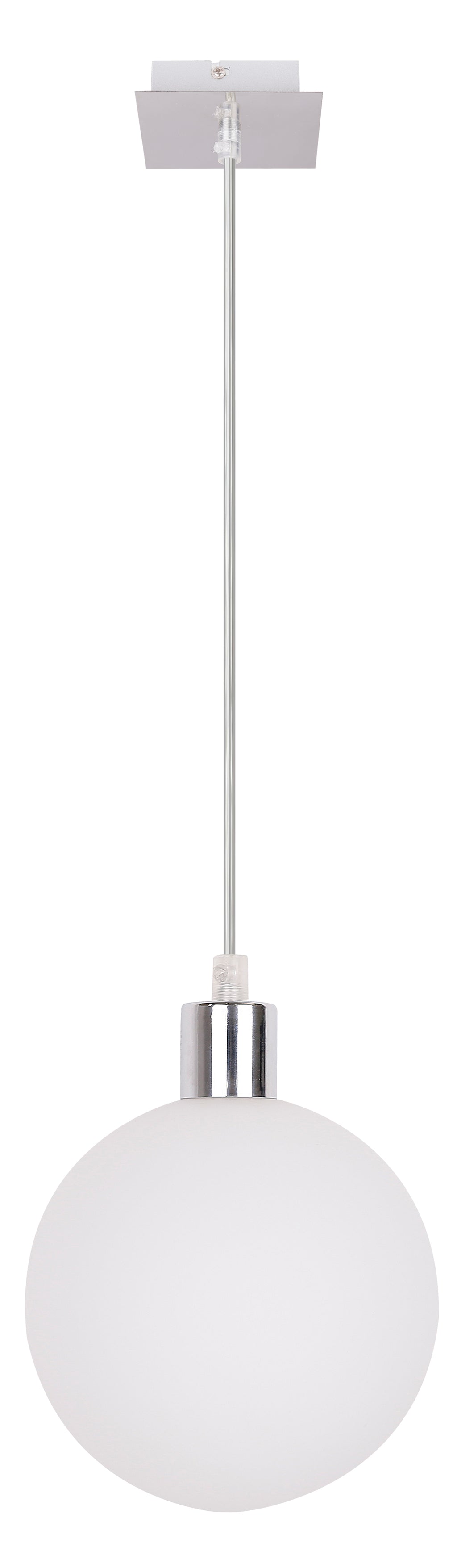 Oden lampa wisząca chromowy 1x40W G9 klosz biały 15cm