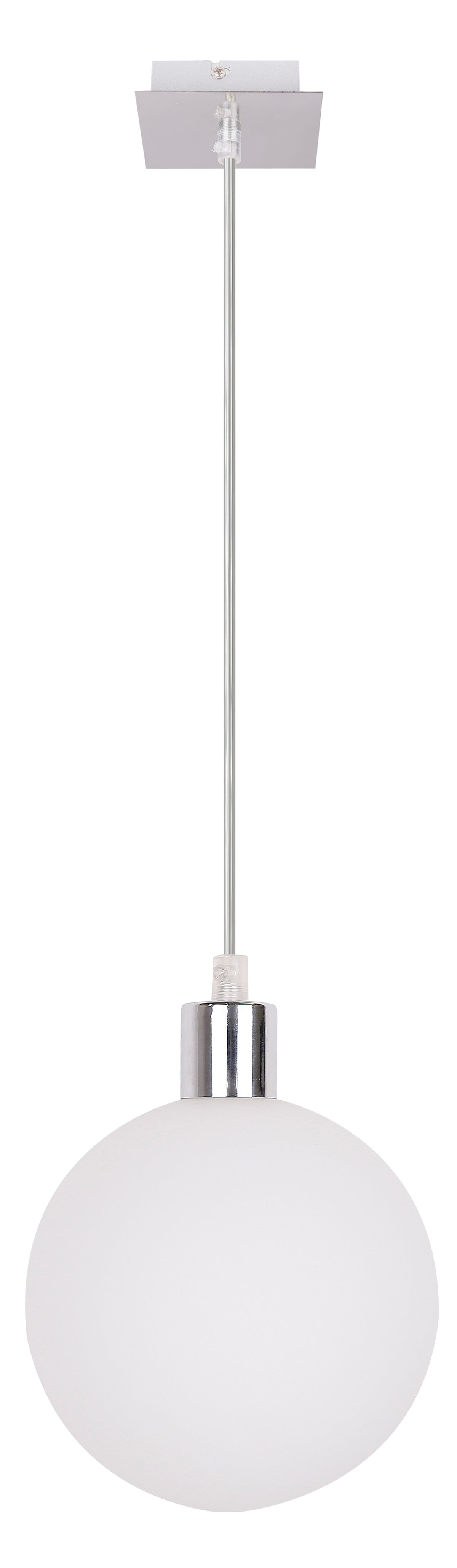 Oden lampa wisząca chromowy 1x40W G9 klosz biały 15cm