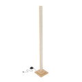 ALSET lampa podłogowa drewno buk + srebrny LED 4000