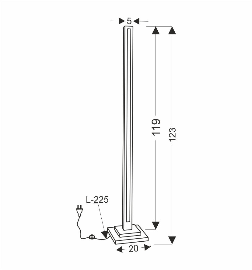 ALSET lampa podłogowa drewno buk + srebrny LED 4000