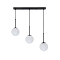 Pompei lampa wisząca czarny 3x40W E27 klosz biały