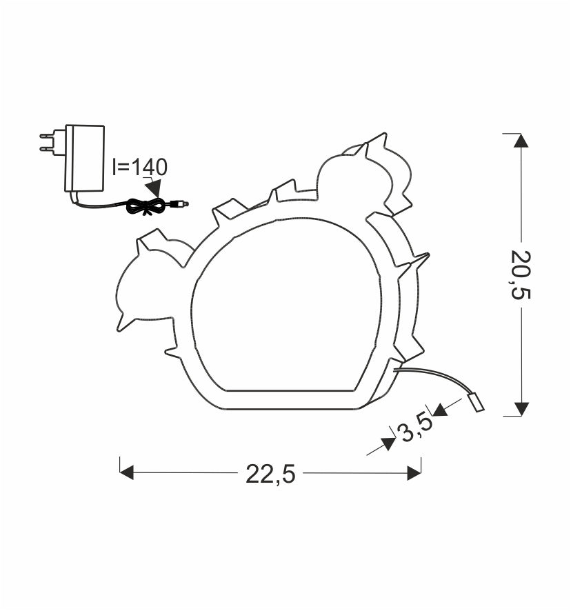Cactus mały lampa stołowa 8W LED 3000k iq kids zielony