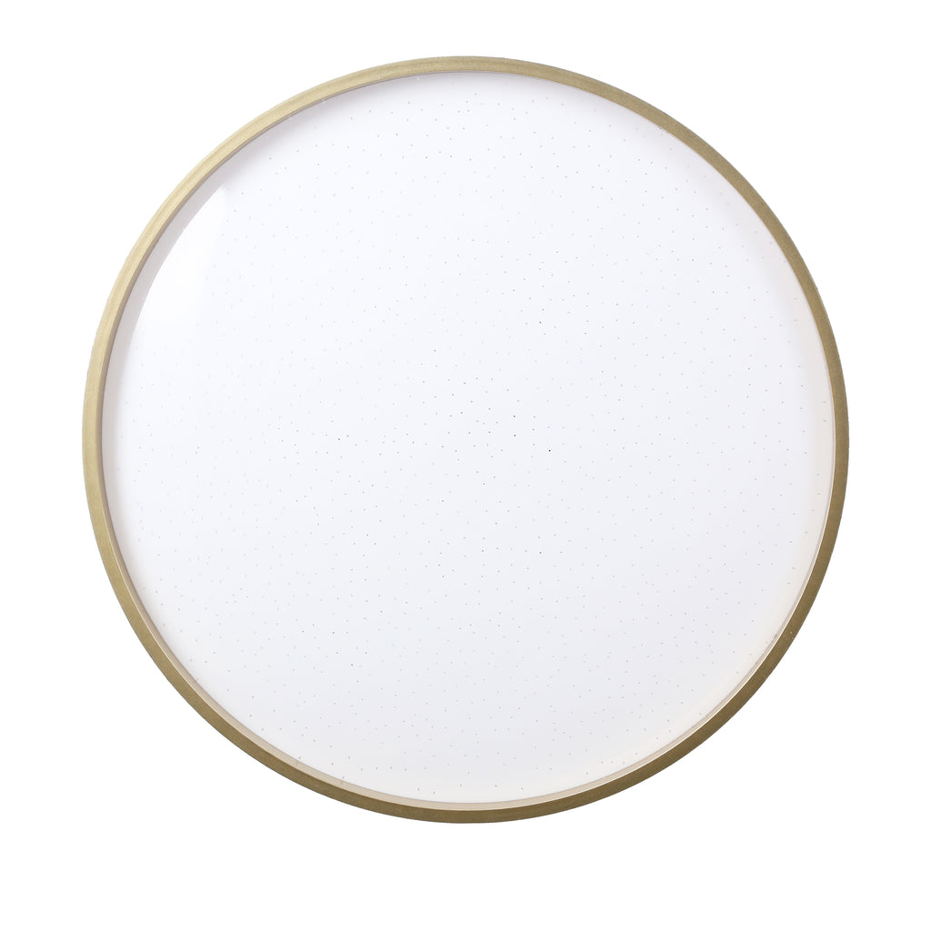 Florida lampa sufit. plafon czarno złoty+biały 18W LED 33 cm klosz biały