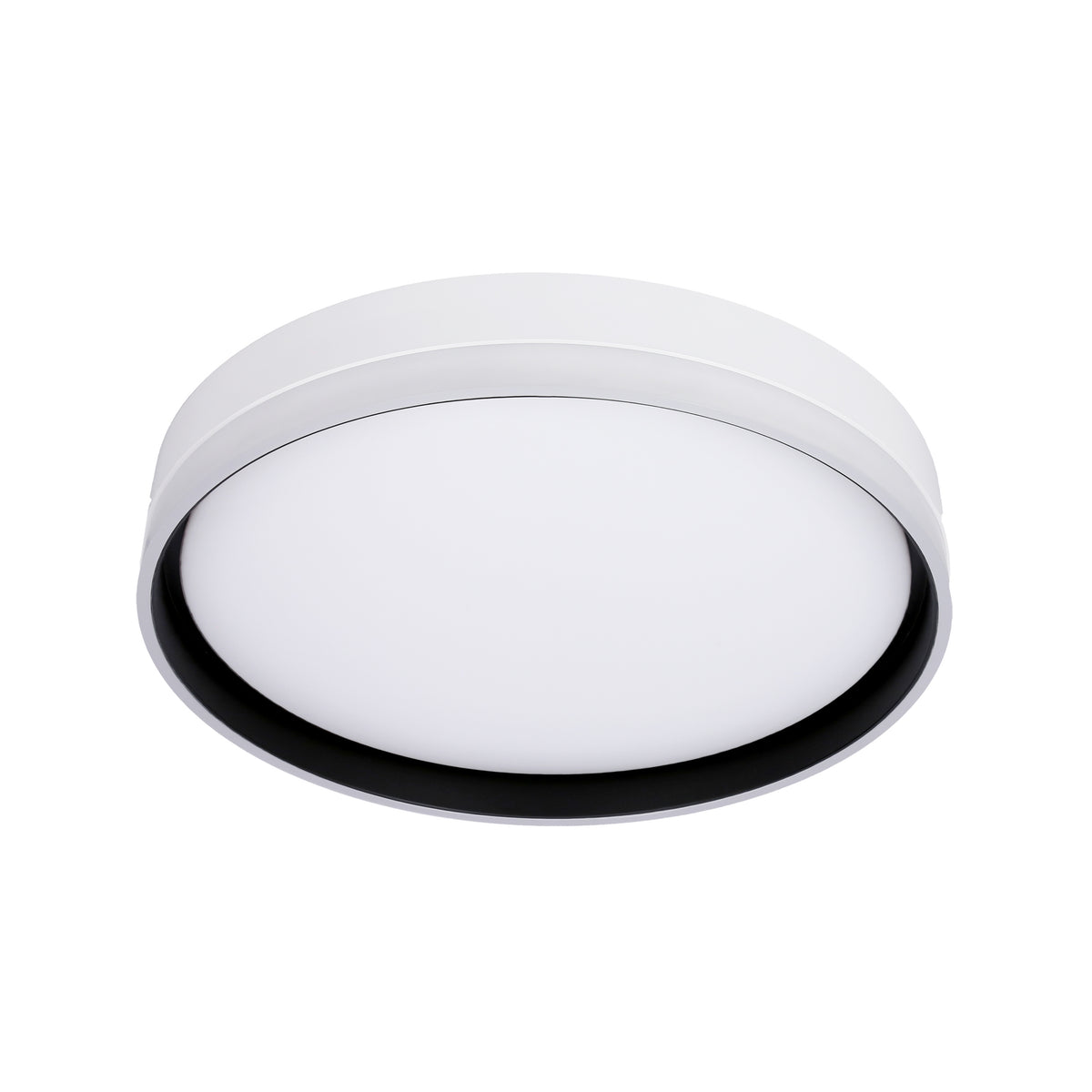 Florida lampa sufitowa plafon biały+czarny 24W LED 39 cm klosz biały