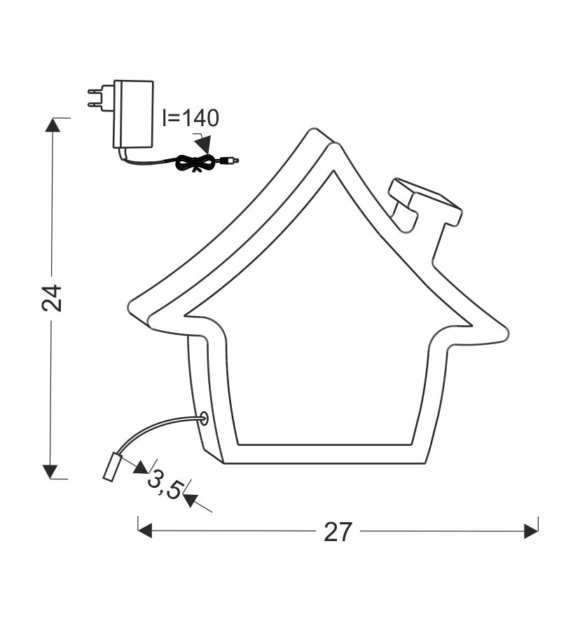 House lampa stołowa 10W LED 3000k iq kids niebieski