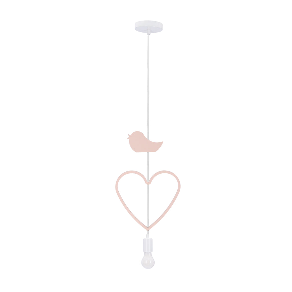 HEART B lampa wisząca 1x20W E27 iq kids różowy