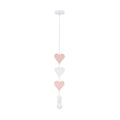 HEARTS lampa wisząca 1x20W E27 iq kids różowy+biały