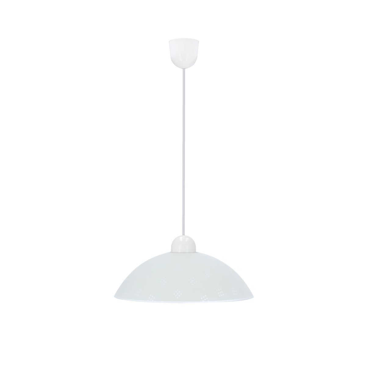 FANUSA lampa wisząca 1x60W E27 klosz biały z wzorem