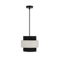 Benta lampa wisząca czarny 1x40W E27 abażur czarny+kremowy