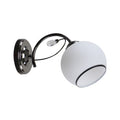 GRAPHITE lampa kinkiet czarny perłowy 1x40 E27 klosz biały