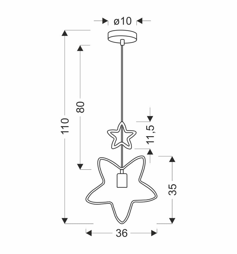 SINGLE SS lampa wisząca 1x20W E27 iq kids niebieski