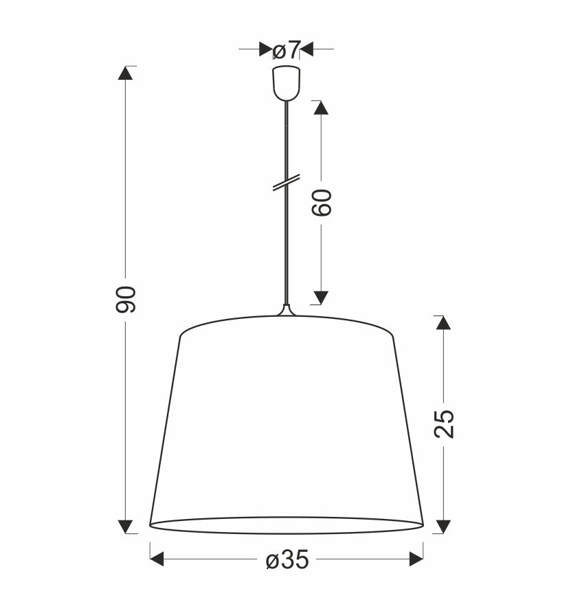 Americano 2 lampa wiszaca czarny 35 1x60W E27 abażur srebrny