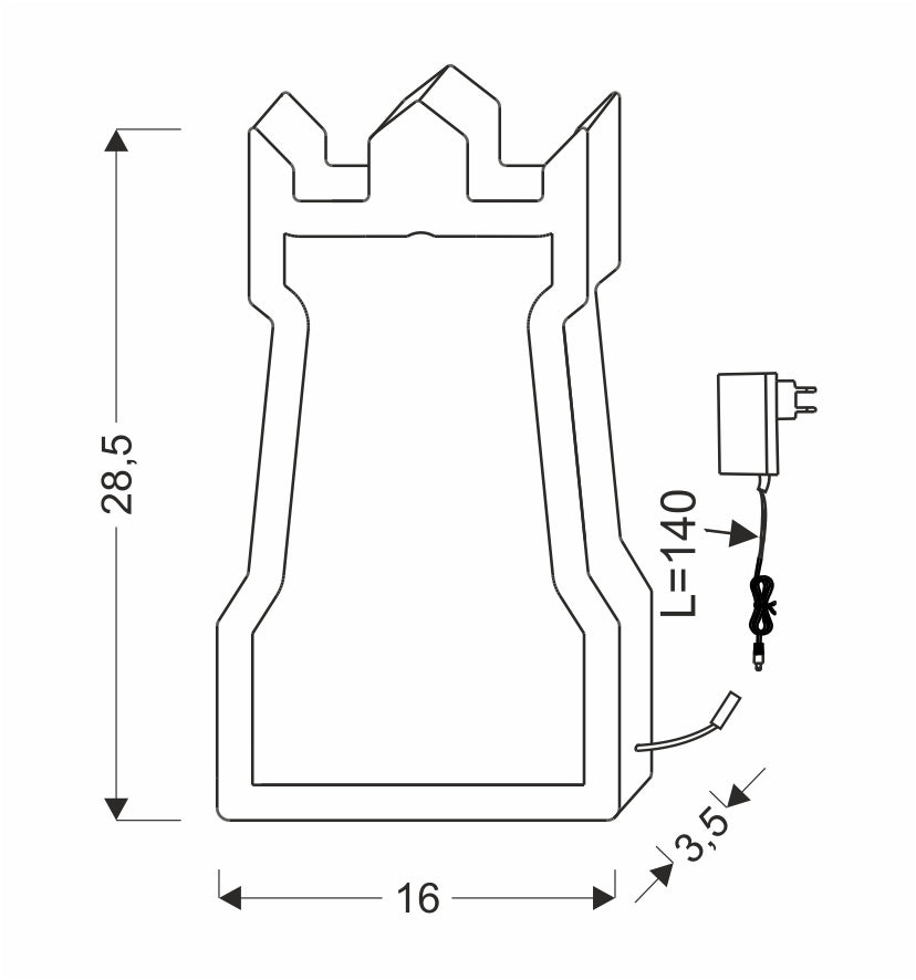 TOWER lampa stołowa 11W LED 3000k iq kids złoty