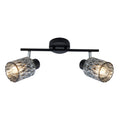 BILL lampa sufitowa listwa czarny 2x40W E27 klosz dymiony