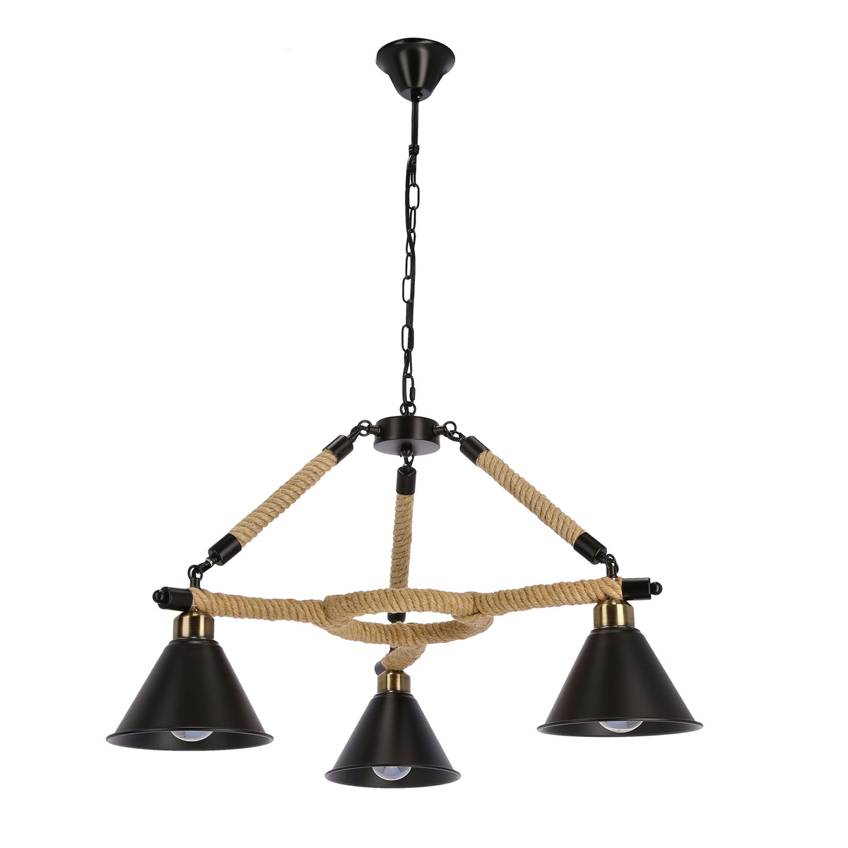Nowoczesna lampa wisząca Negru 3x40W E27 kolor czarny lampa do jadalni salonu